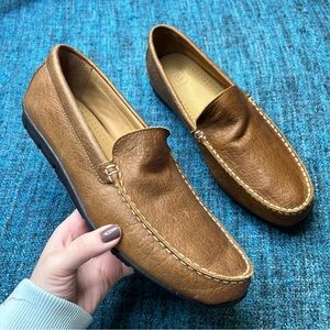 Footjoy Club Casual Slip On Leather Loafers in Tan Brown 79060